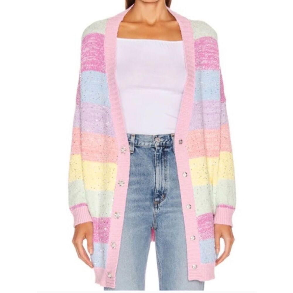 Olivia Rubin Mika Cardigan Stripe Pastels XS